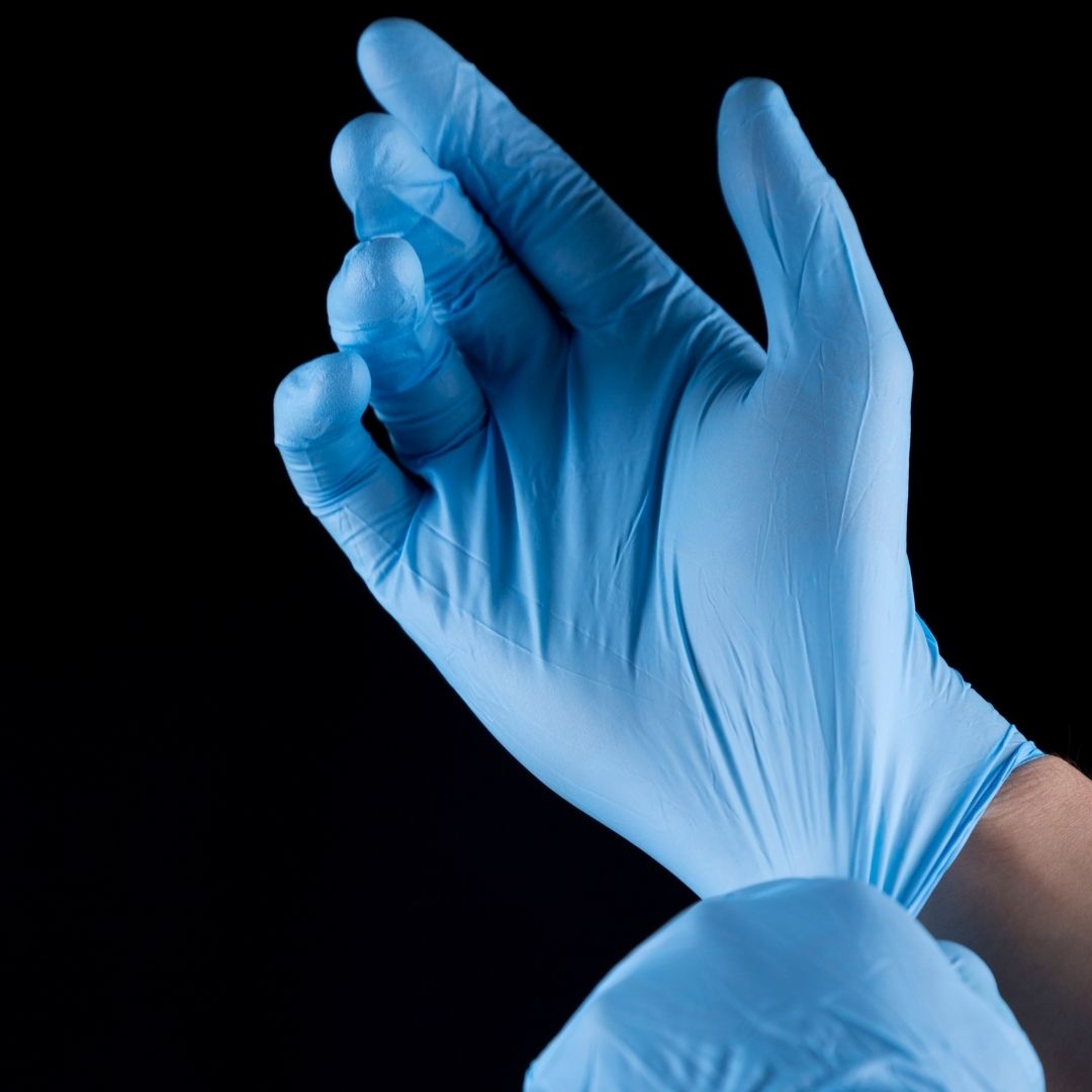 GUANTES NITRILO AZUL LARGE