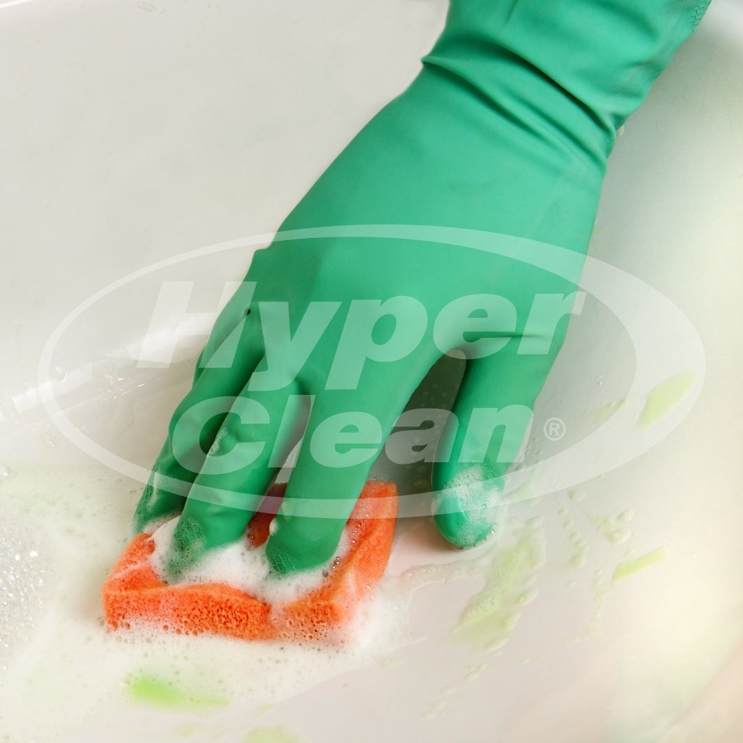 GUANTES REGULAR NITRILO VERDE MEDIUM