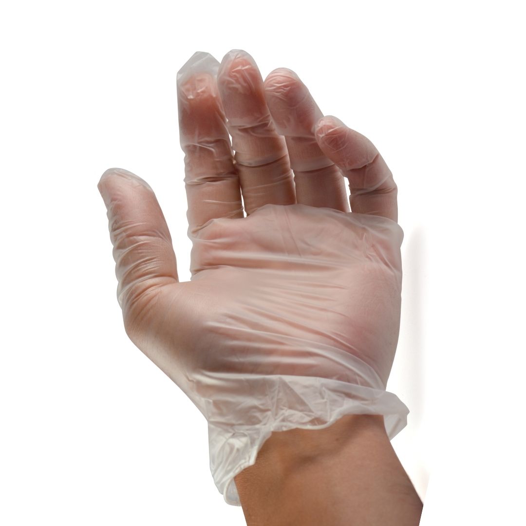 GUANTES VINYL TRANSPARENTE LARGE