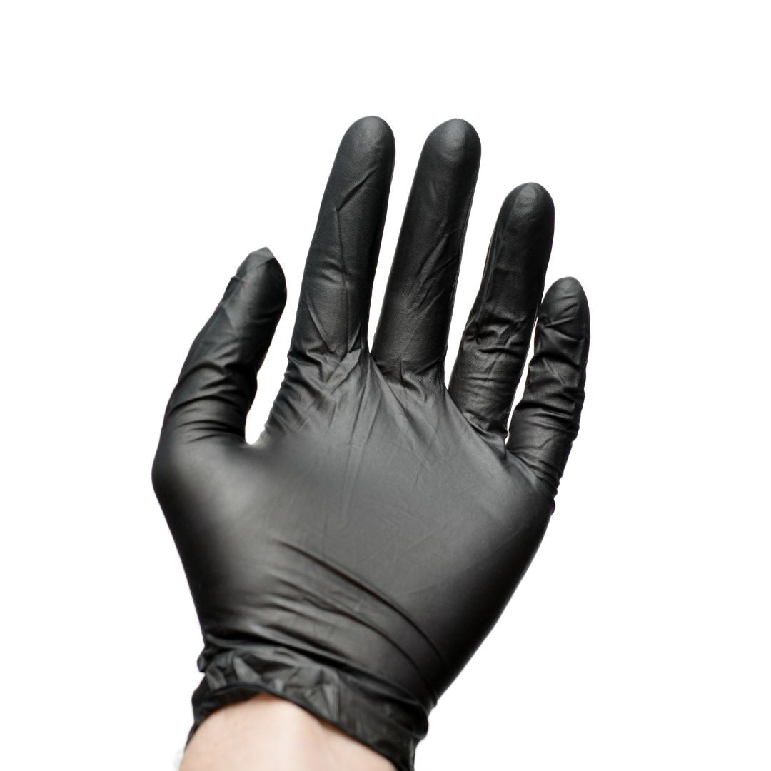 GUANTES VINYL NITRILO NEGRO MEDIUM