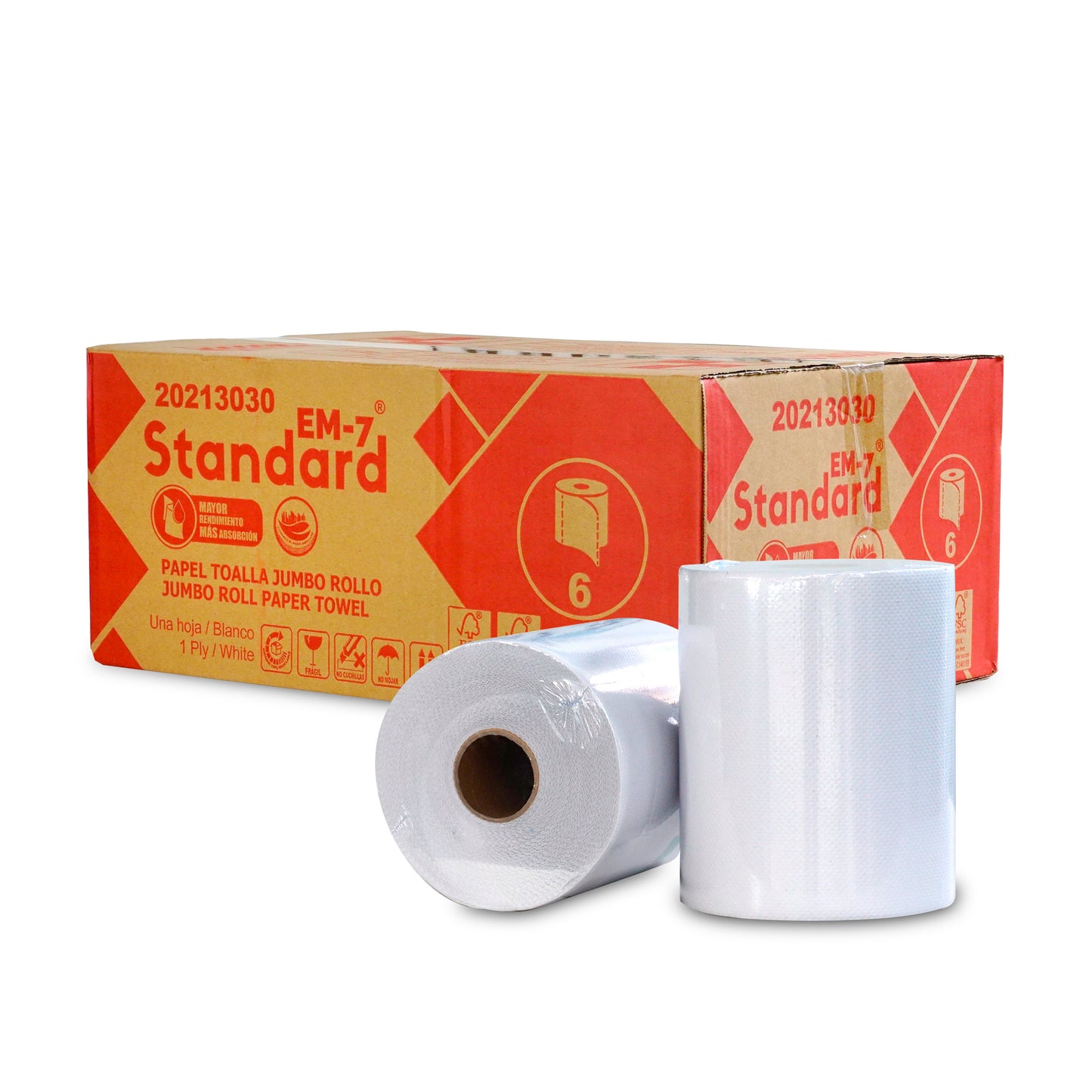 PAPEL TOALLA JUMBO 6 ROLLOS X 175 MTS