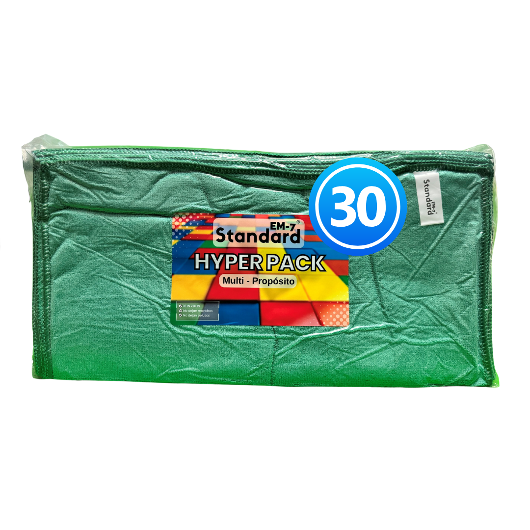 TOALLAS MICROFIBRAS VERDE 30 Unidades – Hyper Clean S.A.
