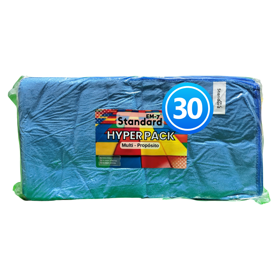 TOALLAS MICROFIBRAS AZUL 30 Unidades – Hyper Clean S.A.