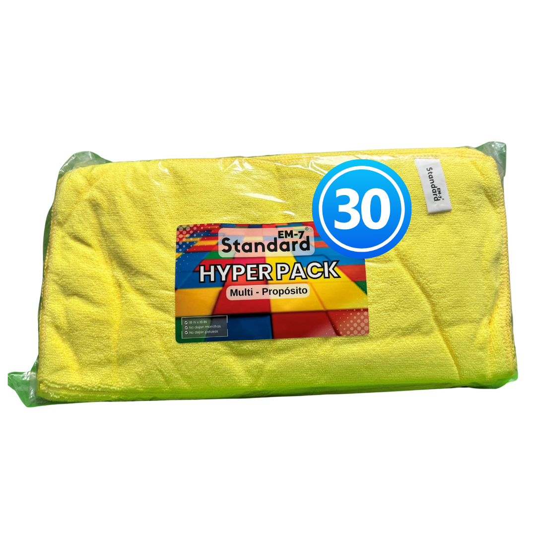 TOALLAS MICROFIBRAS AMARILLO 30 Unidades – Hyper Clean S.A.